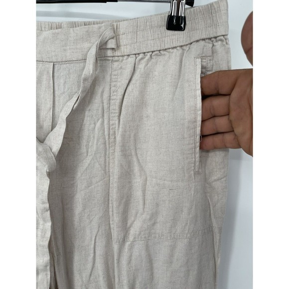 Rafaella Comfort Linen Blend Pants‎ Women's M Classic Relaxed Wide Leg - Picture 3 of 7